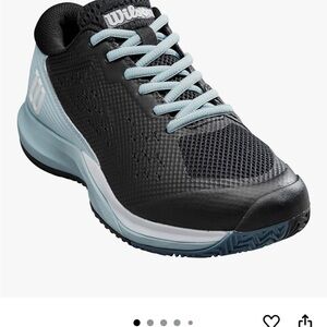 Wilson Black and Light Blue Athletic Shoes